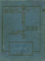 Manley High School 1936 yearbook cover photo