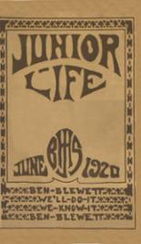Blewett High School  1920 yearbook cover photo