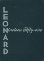 Leonard School for Girls 1951 yearbook cover photo