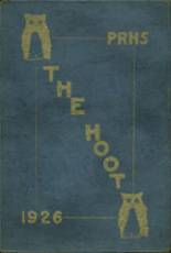 Park Ridge High School 1926 yearbook cover photo