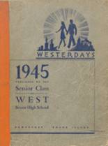 West High School 1945 yearbook cover photo