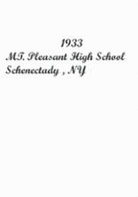 1933 Mt. Pleasant High School Yearbook from Schenectady, New York cover image