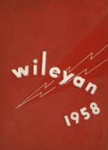 Wiley High School 1958 yearbook cover photo