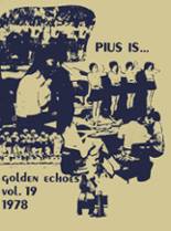 St. Pius X Catholic High School  1978 yearbook cover photo