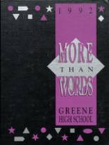 Greene Community High School 1992 yearbook cover photo