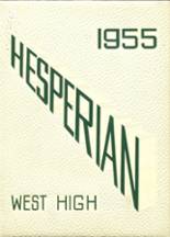 West High School 1955 yearbook cover photo