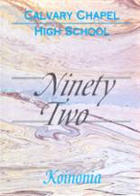 1992 Calvary Chapel School Yearbook from Santa ana, California cover image