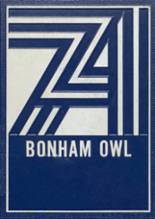 Bonham Junior High School 1974 yearbook cover photo
