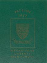 Archbishop Carroll High School 1957 yearbook cover photo