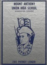 1981 Mt. Anthony Union High School Yearbook from Bennington, Vermont cover image