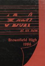 Brownfield High School 1986 yearbook cover photo