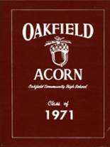Oakfield High School 1971 yearbook cover photo