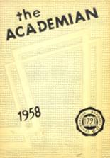 Canandaigua Academy 1958 yearbook cover photo