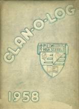Piedmont High School 1958 yearbook cover photo
