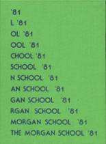 The Morgan School 1981 yearbook cover photo