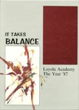 Loyola Academy 1987 yearbook cover photo