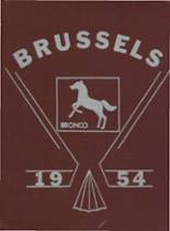 Brussels High School 1954 yearbook cover photo