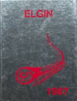 Elgin High School 1987 yearbook cover photo