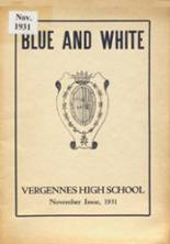 Vergennes Union High School 1931 yearbook cover photo