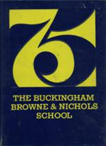 Buckingham Browne & Nichols High School 1975 yearbook cover photo