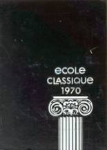 Ecole Classique High School 1970 yearbook cover photo