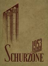 Schurz High School 1953 yearbook cover photo