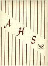 Antigo High School 1958 yearbook cover photo