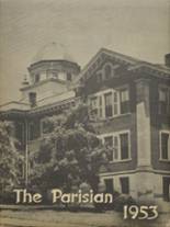 Paris High School 1953 yearbook cover photo