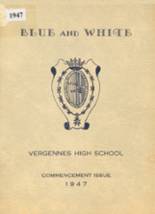 Vergennes Union High School 1947 yearbook cover photo