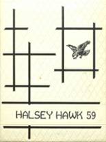Halsey-Dunning High School 1959 yearbook cover photo