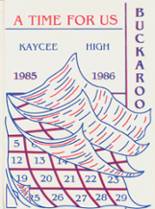 Kaycee High School 1986 yearbook cover photo