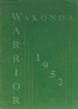 Wakonda High School 1952 yearbook cover photo