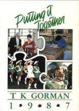 Bishop Thomas K. Gorman Middle/High School 1987 yearbook cover photo