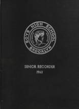 Boys High School 1963 yearbook cover photo