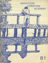 Marathon Christian Academy 1981 yearbook cover photo