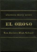 San Jacinto High School 1937 yearbook cover photo