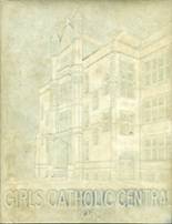 Girl's Catholic Central High School 1953 yearbook cover photo