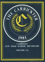 Carrick High School 1981 yearbook cover photo