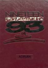 1993 Adrian High School Yearbook from Adrian, Oregon cover image