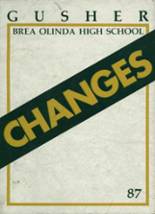 Brea Olinda High School 1987 yearbook cover photo