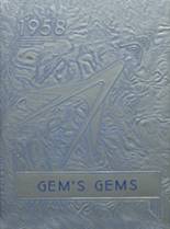 Gem Consolidated School 1958 yearbook cover photo