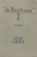 Bad Axe High School 1934 yearbook cover photo