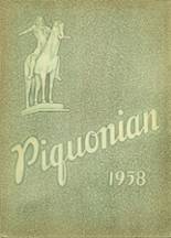 Piqua High School 1958 yearbook cover photo