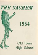 Old Town High School 1954 yearbook cover photo