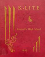 Kingsville High School 1953 yearbook cover photo