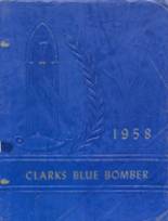 Clarks Public School 1958 yearbook cover photo