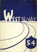 West High School 1954 yearbook cover photo