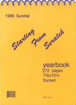 Sunset High School 1986 yearbook cover photo