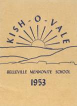 Belleville Mennonite High School 1953 yearbook cover photo