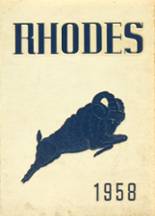 Rhodes High School 1958 yearbook cover photo